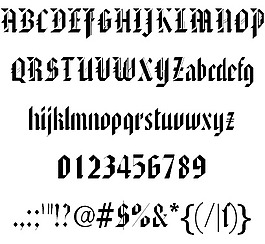 美國的文本字體