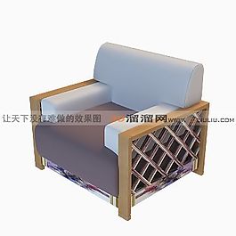 3D單人沙發(fā)模型