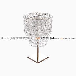 3D水晶臺(tái)燈模型