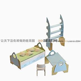 3D兒童床模型