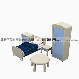 3D兒童床模型