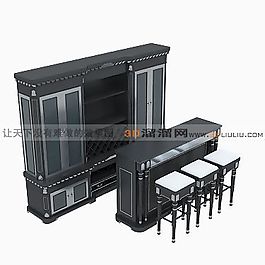 3D酒柜模型
