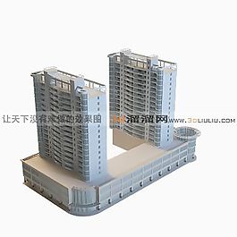 3D住宅楼模型