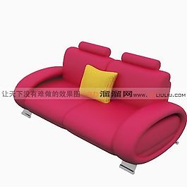 3D雙人沙發(fā)模型