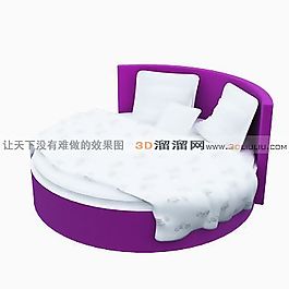 3D圆床模型
