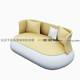 3D三人沙发模型