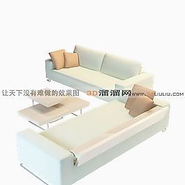 3D沙發(fā)茶幾組合模型
