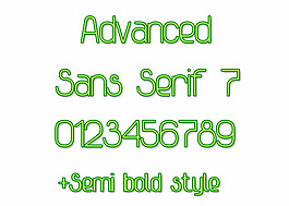 7先進的sans serif字體