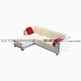 3D多人沙發(fā)模型