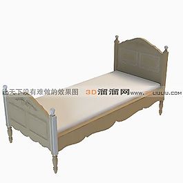 3D單人床模型