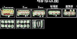 三十三層立面圖及平面圖建筑設計圖