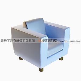 3D單人沙發(fā)模型