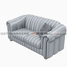3D雙人沙發(fā)模型