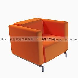 3D單人沙發(fā)模型