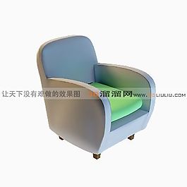 3D單人沙發(fā)模型