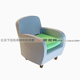3D單人沙發(fā)模型