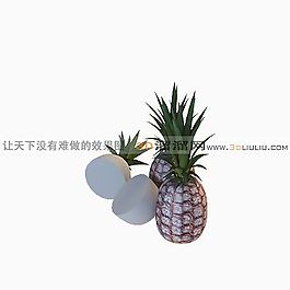 3D菠蘿模型