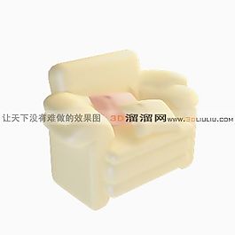 3D單人沙發(fā)模型