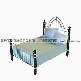 3D鐵藝床模型