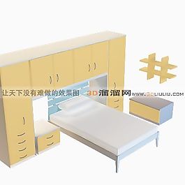 3D兒童床模型