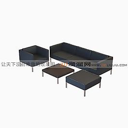 3D沙發茶幾組合模型