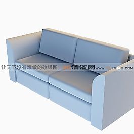 3D雙人沙發(fā)模型