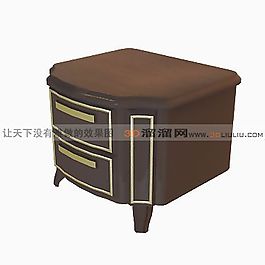 3D床邊柜模型