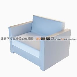 3D單人沙發(fā)模型