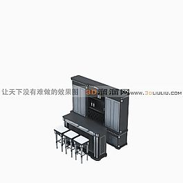 3D酒柜模型