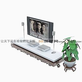 3D電視柜模型