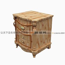 3D床邊柜模型
