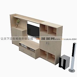 3D電視柜模型