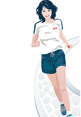 小路跑步美女