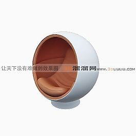 3D球椅模型