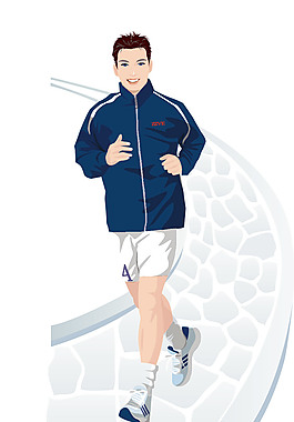 小路跑步男子