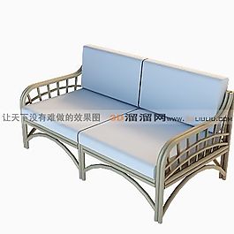 3D沙發(fā)長椅模型