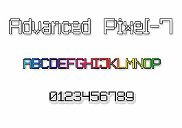 先進的pixel-7字體