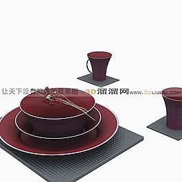 3D餐具模型