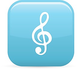 高音譜號(hào)元素光澤圖標(biāo)