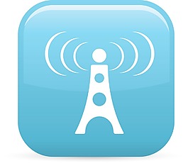 无线电信号元素光泽图标