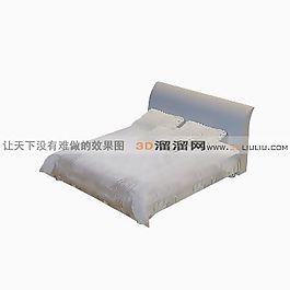 3D雙人床模型