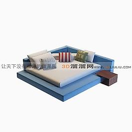 3D沙發(fā)床模型