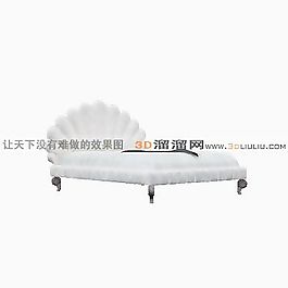 3D雙人床模型