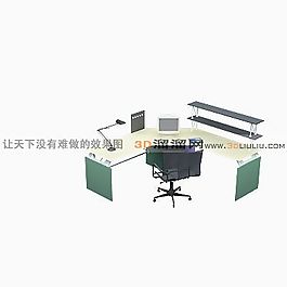 3D桌椅組合模型