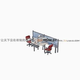 3D桌椅組合模型