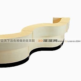 3D接待台模型