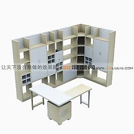 3D书架模型