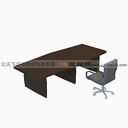 3D桌椅組合模型