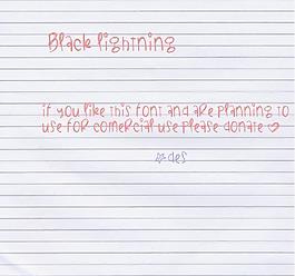 blacklightning字體
