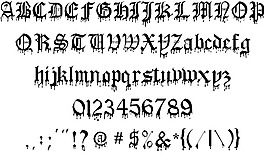 字体的吸血鬼血